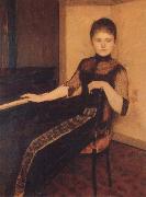 Fernand Khnopff Portrait of Maria van Rijckevorsel-Dommer van Poldersveldt oil